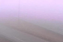 A camera image with low visibility.